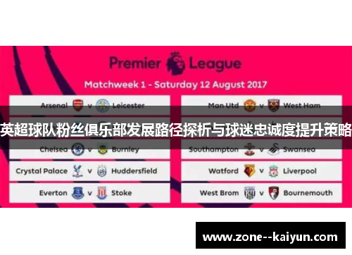 英超球队粉丝俱乐部发展路径探析与球迷忠诚度提升策略