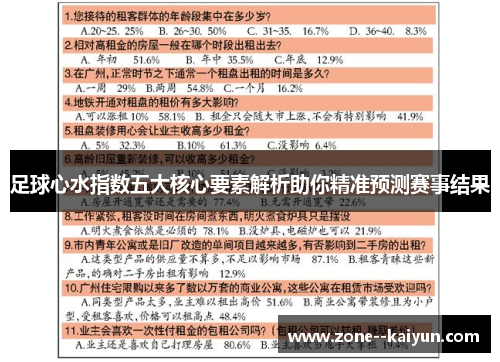 足球心水指数五大核心要素解析助你精准预测赛事结果